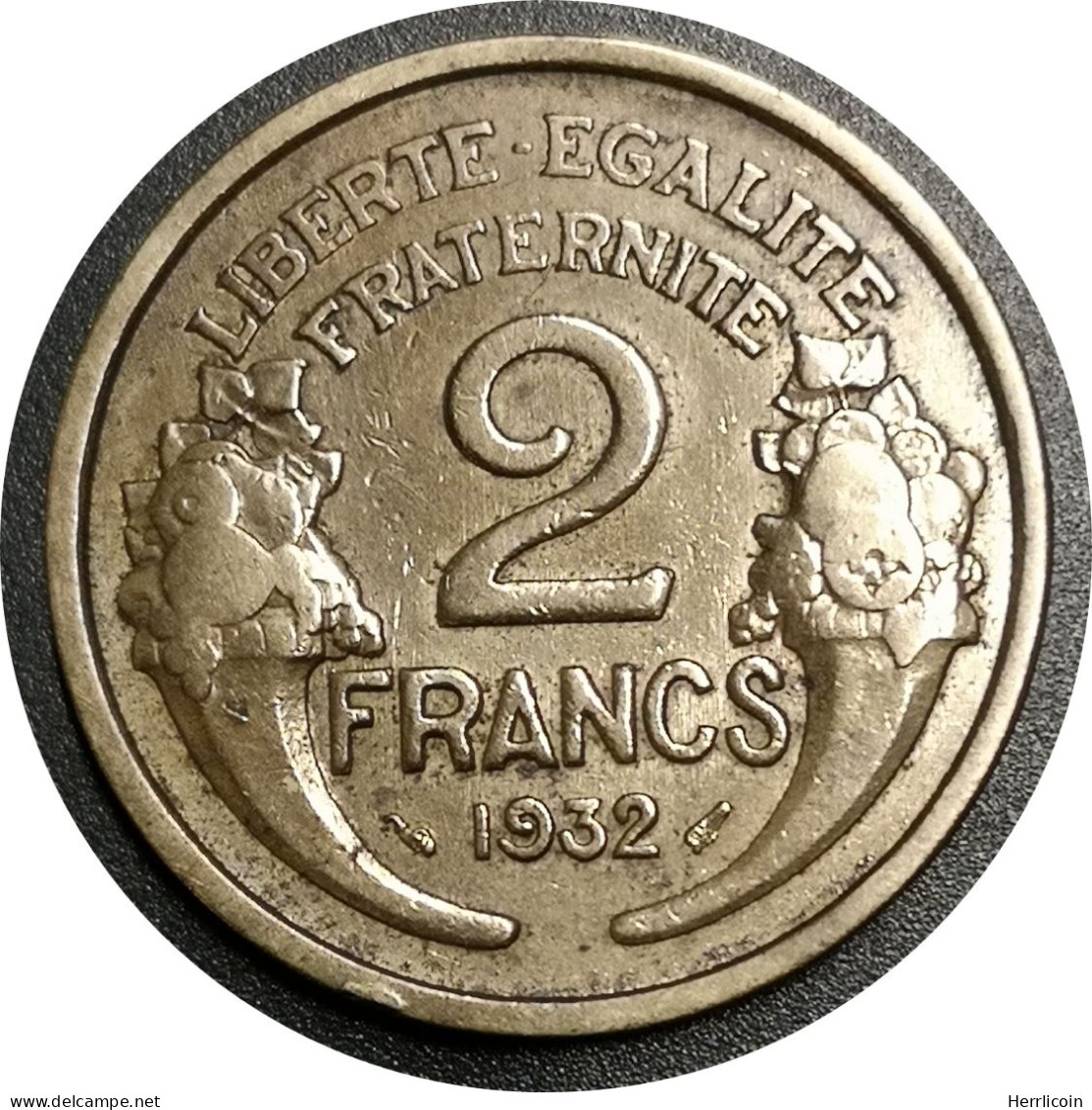 2 Francs 1932 France, Modèle Morlon Cupro - 2 Francs
