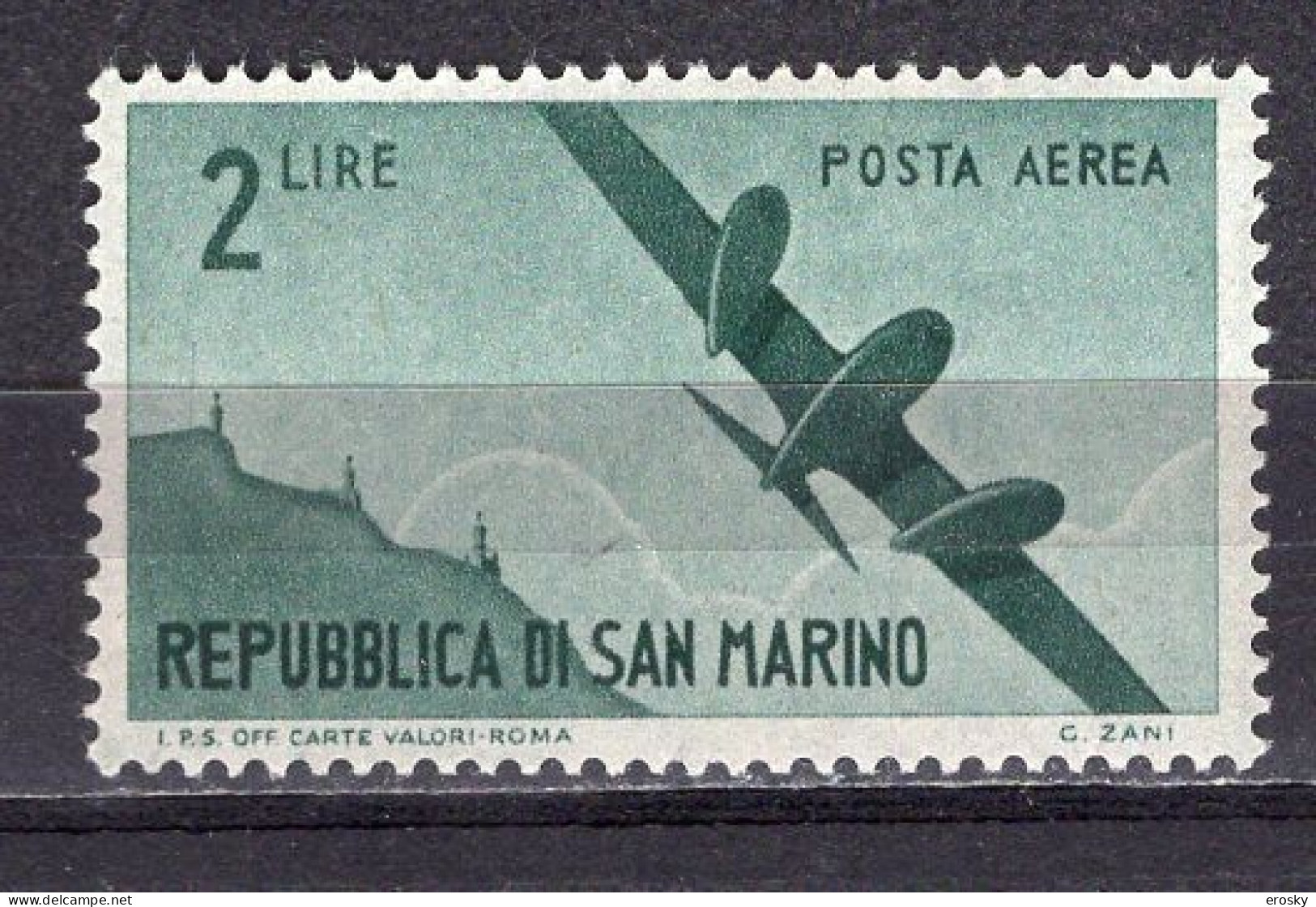 Y9063 - SAN MARINO Aerea Ss N°53 SAINT-MARIN Aerienne Yv N°45 ** - Luftpost