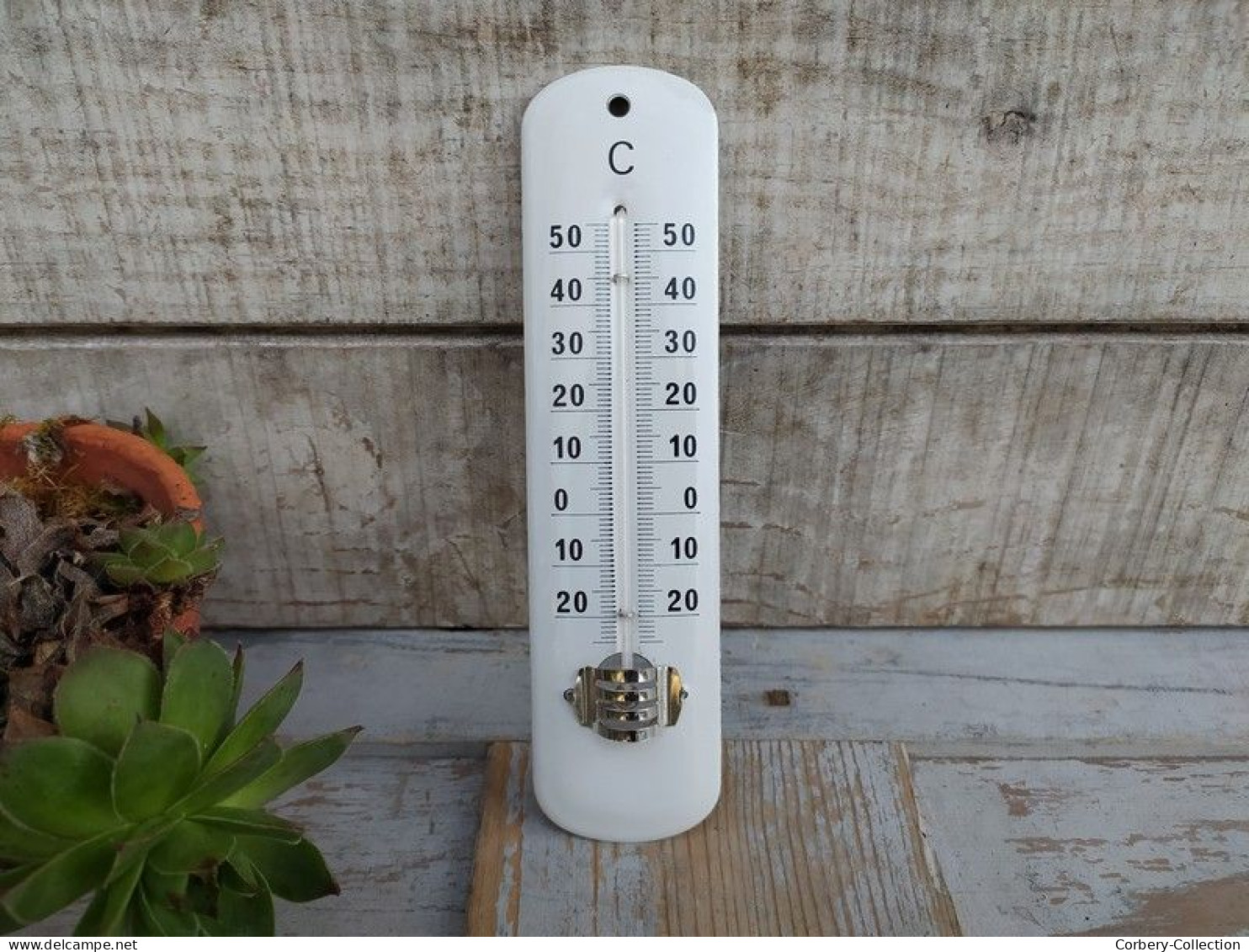 Ancien Thermomètre Émaillé - Other Apparatus