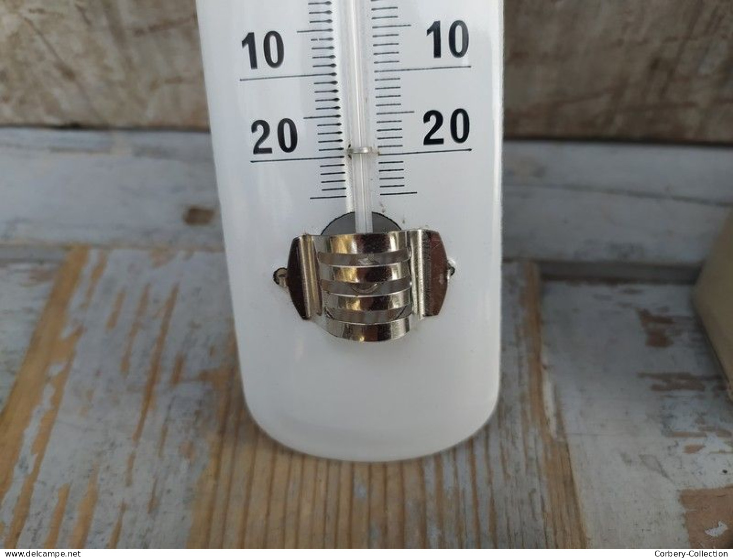Ancien Thermomètre Émaillé