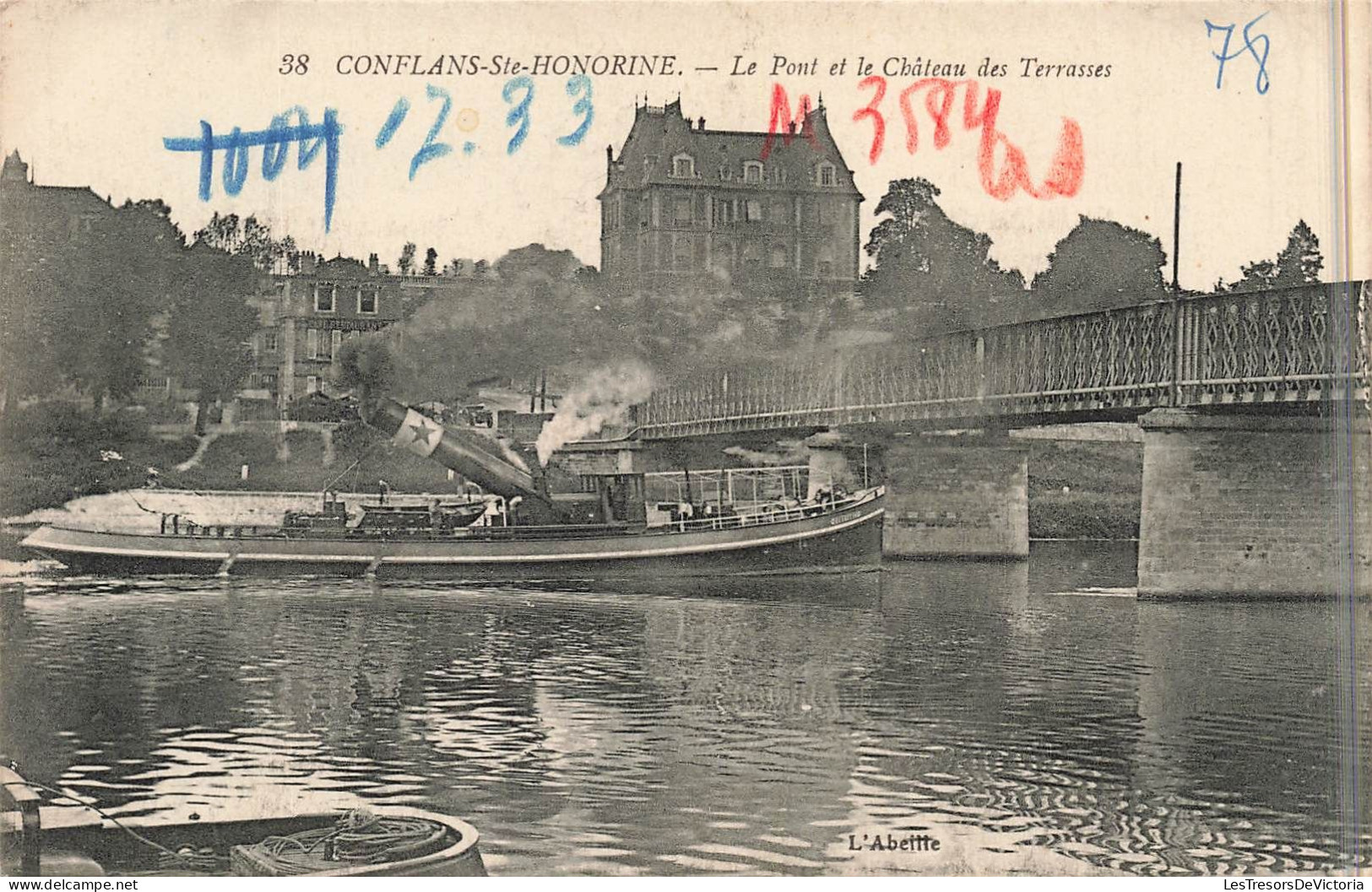 FRANCE - Conflans Sainte Honorine - Le Pont Et Le Château Des Terrasses - Carte Postale Ancienne - Conflans Saint Honorine
