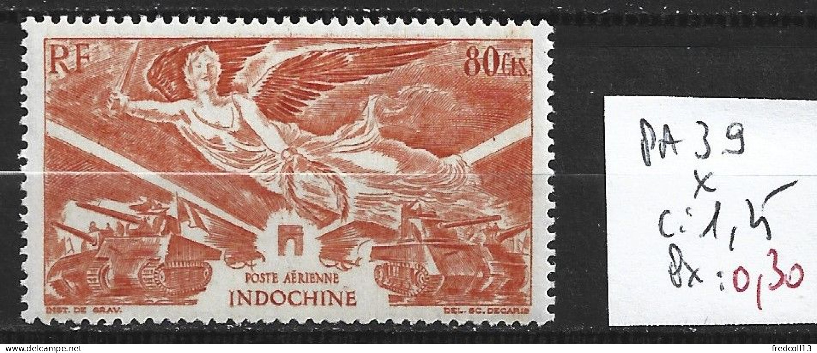 INDOCHINE PA 39 * Côte 1.25 € - Airmail