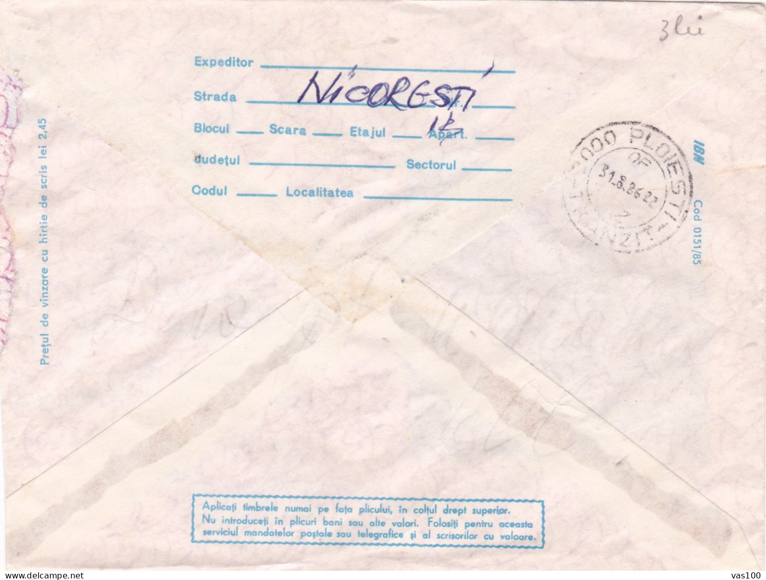 ARCHITECTURE  ON COVERS 1986 ROMANIA - Lettres & Documents