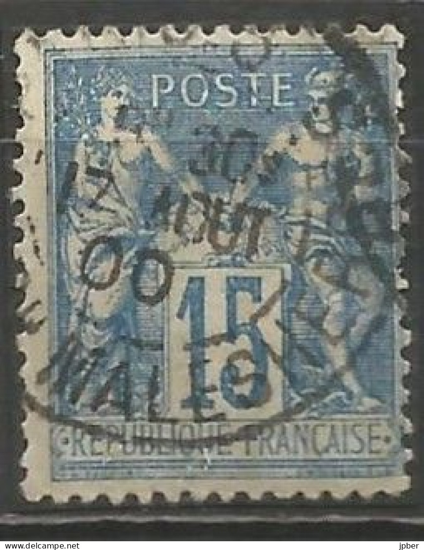 France - Sage - Quartiers De Paris - Cachet Type A2BIS AVEC N° Bureau - "PARIS 3 6 Bd MALESHERBES" - 1876-1898 Sage (Type II)