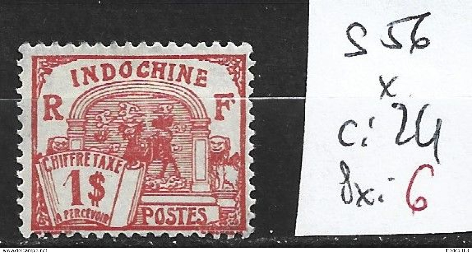 INDOCHINE TAXE 56 * Côte 24 € - Timbres-taxe