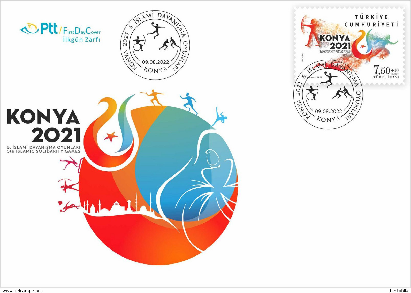 Turkey, Türkei - 2022 - 5th Islamic Solidarity Games (KONYA) - FDC - FDC