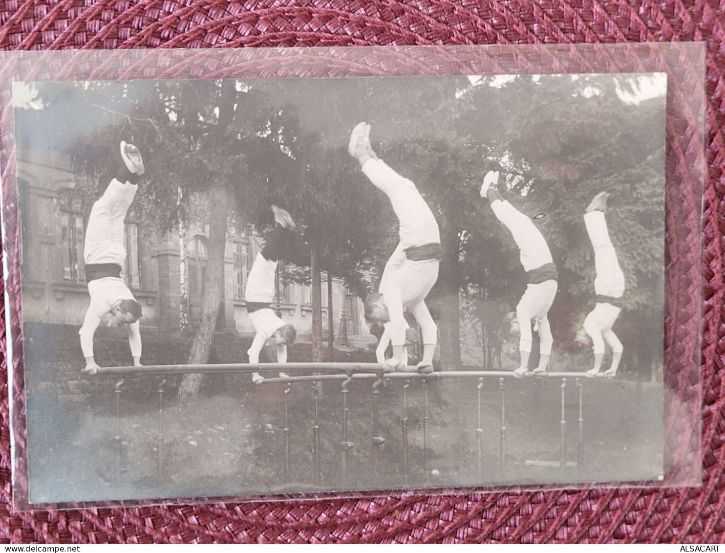 Carte Photo , Scéance De Gymnastique , Militaire ? Photographe Saverne - Saverne