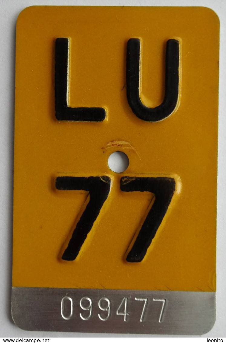 Velonummer Mofanummer Luzern LU 77 - Plaques D'immatriculation