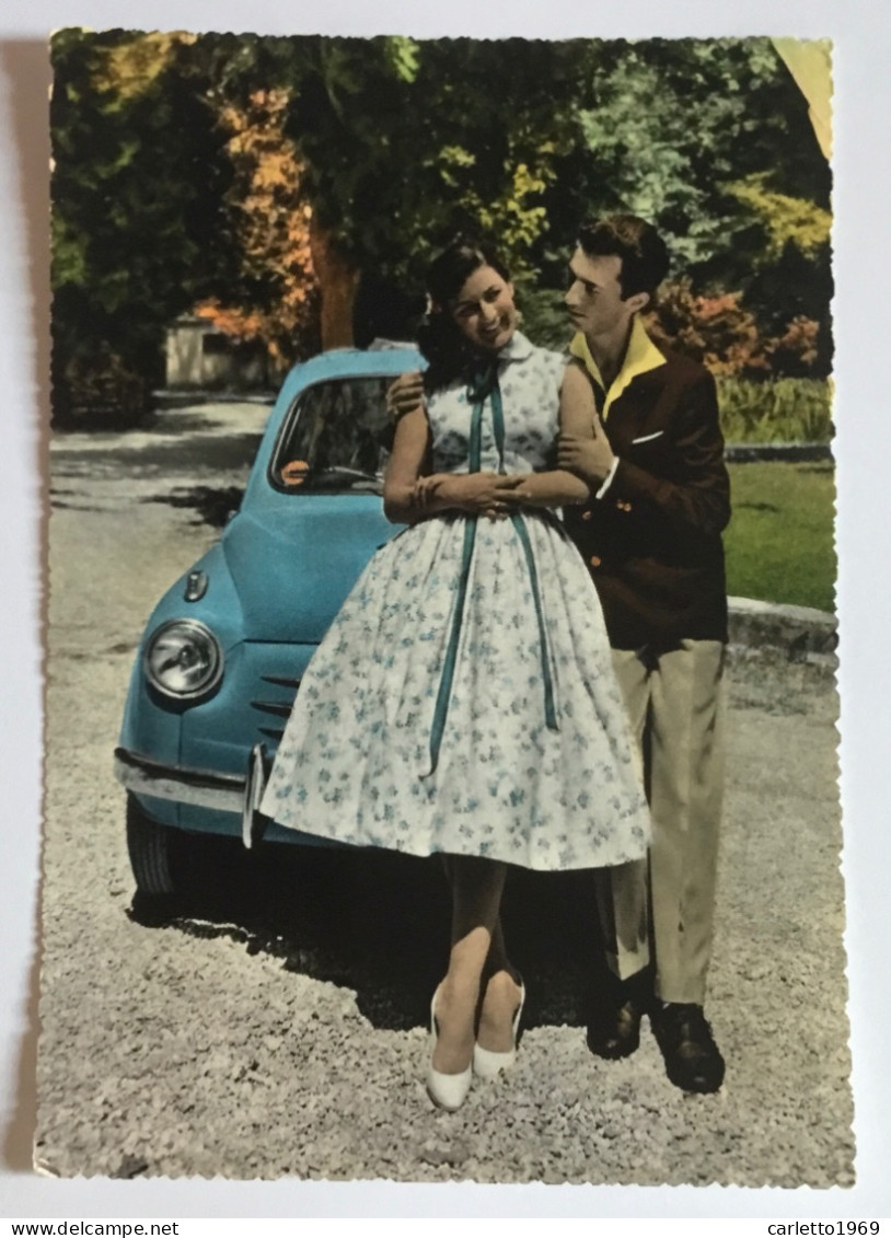 AUTO D’EPOCA CON COPPIA  ANNI 60 - VIAGGIATA FG - Sonstige & Ohne Zuordnung