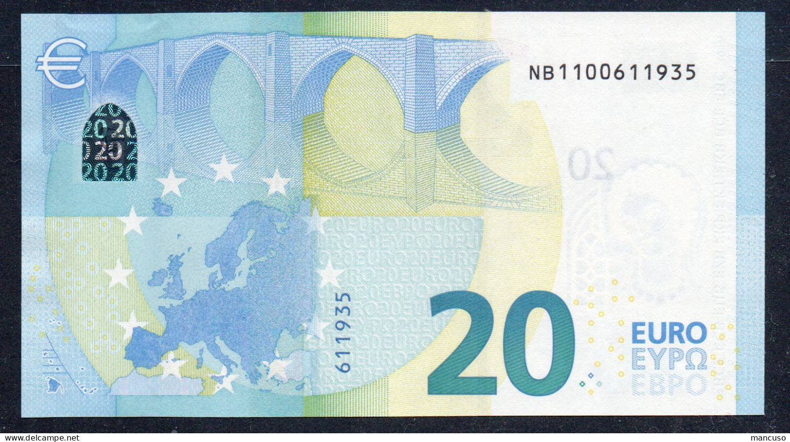 &euro; 20  AUSTRIA  NB N008 A1 FIRST POSITION UNC - 20 Euro