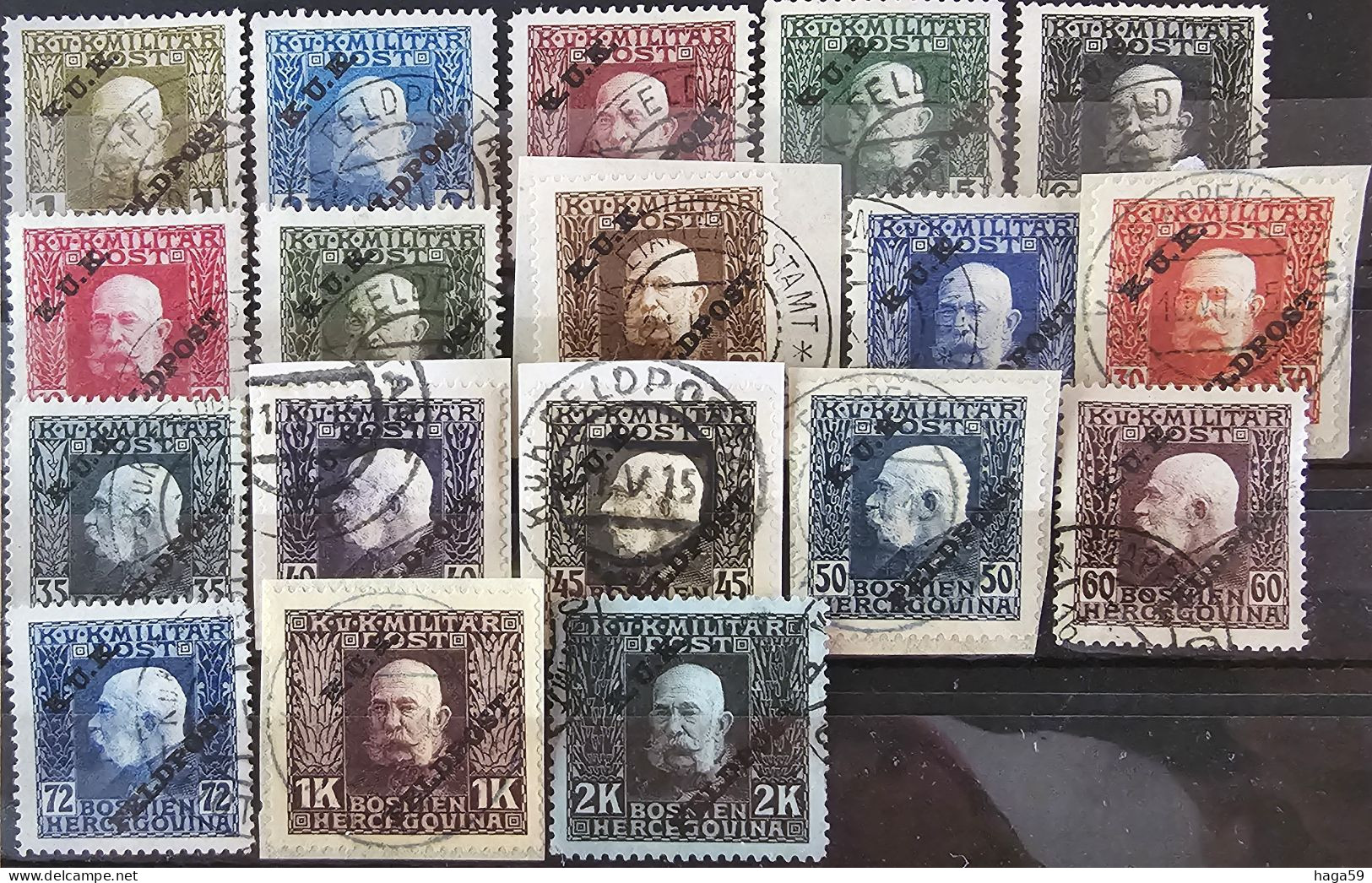 ÖSTERREICH FELDPOST 1915 / 1 - 18 Ex Satzteil / Gestempelt - Oblitérés