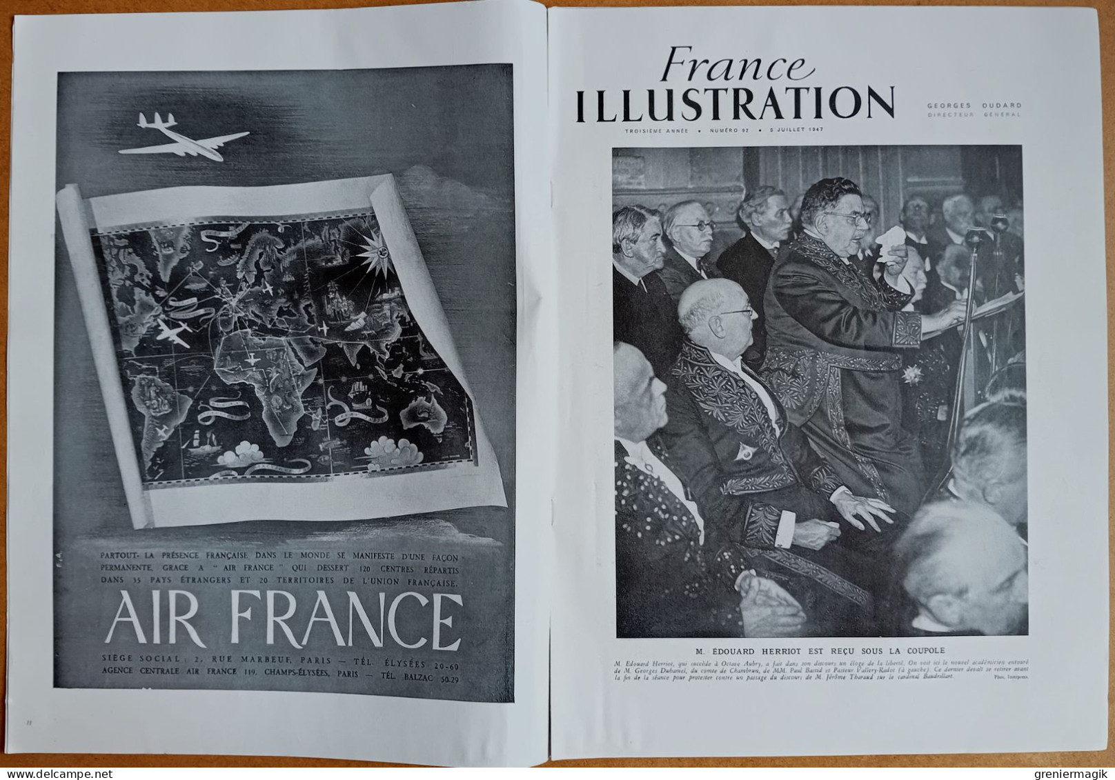 France Illustration N°92 05/07/1947 Tour De France/Palestine/Les Derniers Combats Sur La Ligne Maginot/Marcq-en-Baroeul - Algemene Informatie