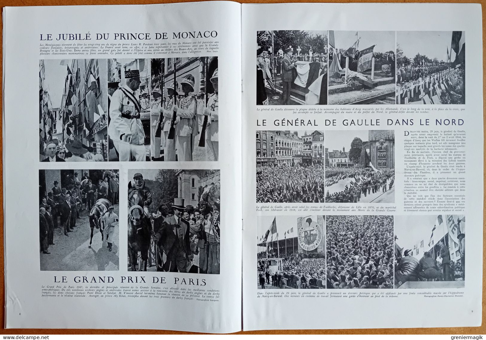France Illustration N°92 05/07/1947 Tour de France/Palestine/Les derniers combats sur la Ligne Maginot/Marcq-en-Baroeul