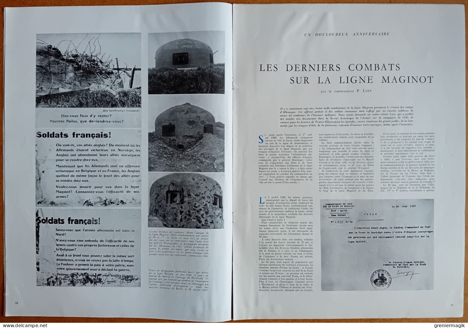 France Illustration N°92 05/07/1947 Tour de France/Palestine/Les derniers combats sur la Ligne Maginot/Marcq-en-Baroeul