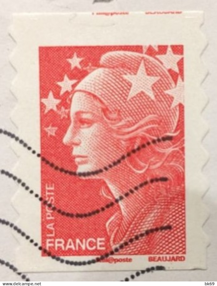 Marianne De Beaujard Double Signature, Bas & Haut, Timbre Plus Grand - Storia Postale