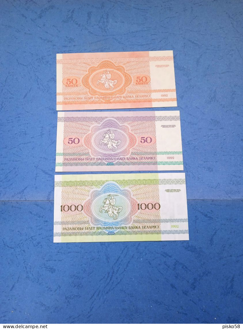 BIELORUSSIA-Lotto Di 3 Banconote UNC - Wit-Rusland