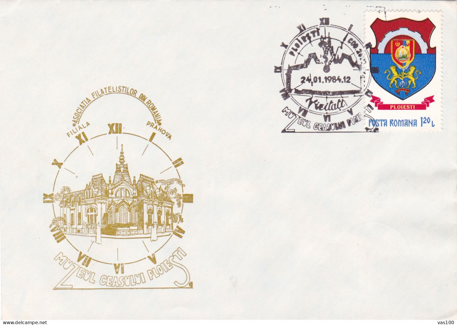 PLOIESTI CLOCK MUSEUM  COVERS   STATIONERY 1984 ROMANIA - Storia Postale