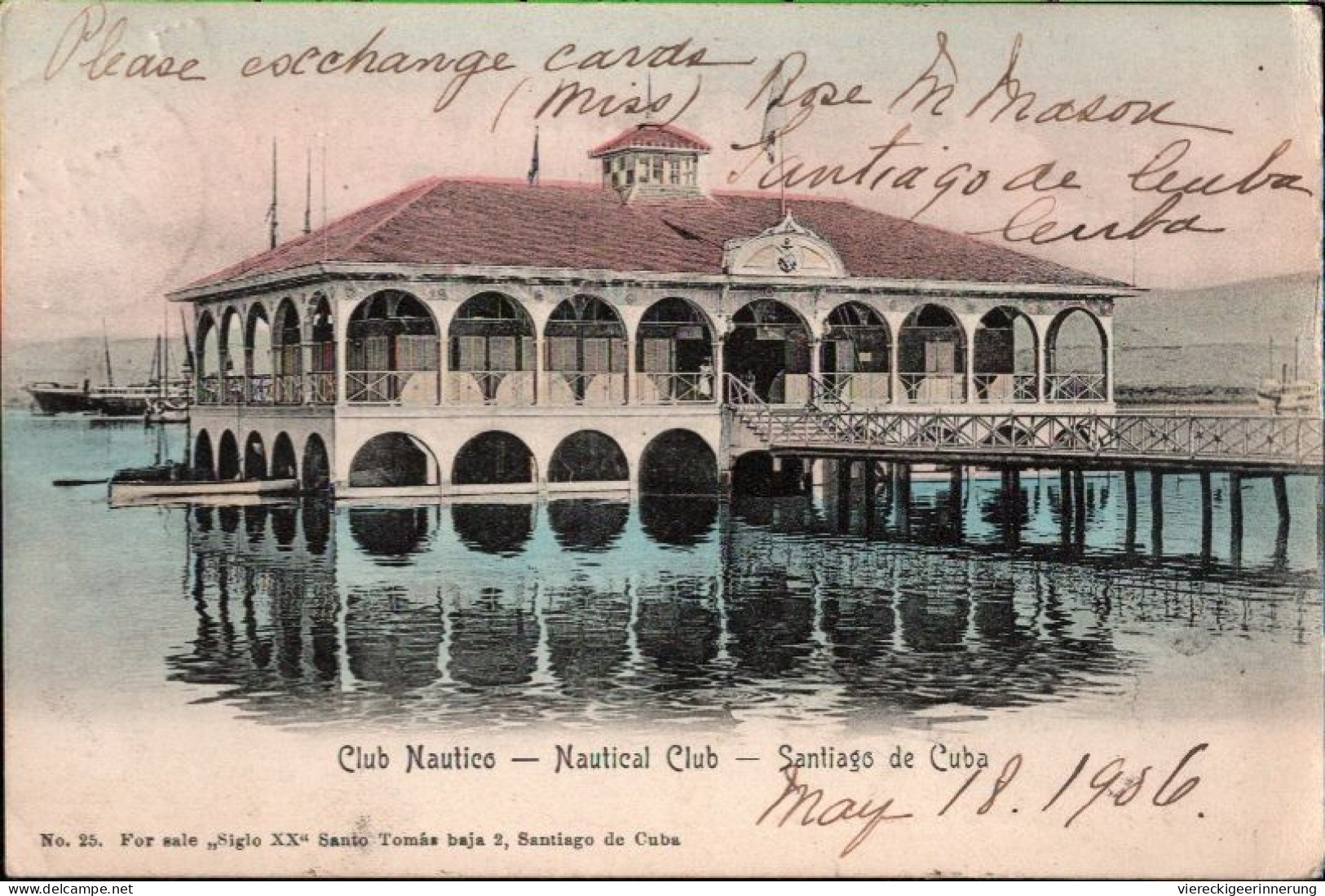 ! 1906 Alte Ansichtskarte Club Nautico, Santiago De Cuba , Kuba - Kuba