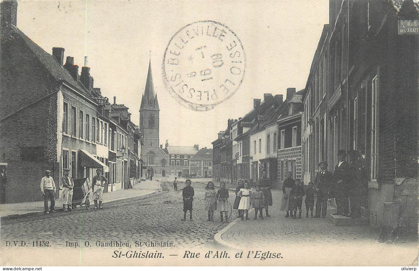 Belgique > Hainaut > Saint-Ghislain - Rue D' Ath Et L' Eglise - Saint-Ghislain