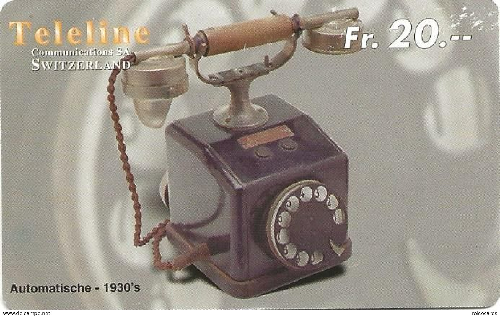 Switzerland: Teleline - Telefon Automatische 1930's - Switzerland