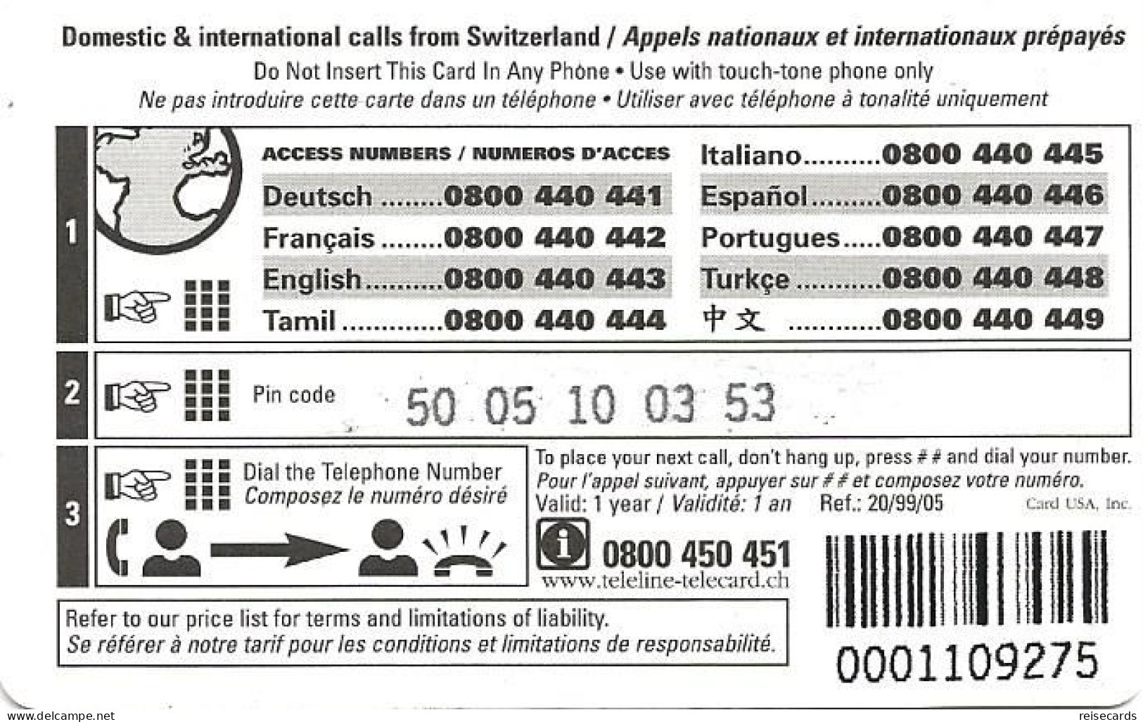 Switzerland: Teleline - Telefon Automatische 1930's - Switzerland