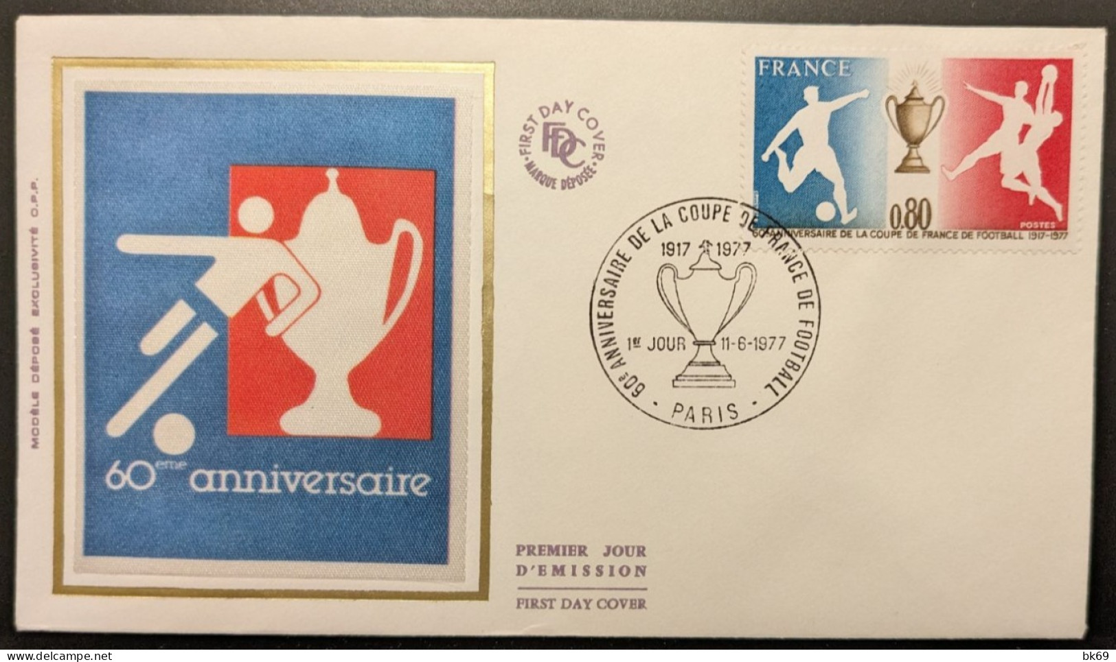 FOOT 60 Eme Anniversaire De La Coupe De France De Football 11-06-1977 - 1970-1979