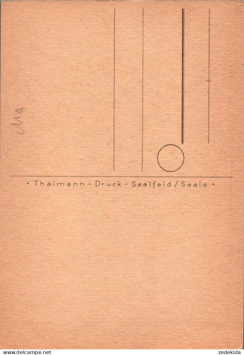 G9814 - Glückwunschkarte - Märchen Dornröschen - Thälmann Druck Saalfeld DDR - Märchen, Sagen & Legenden