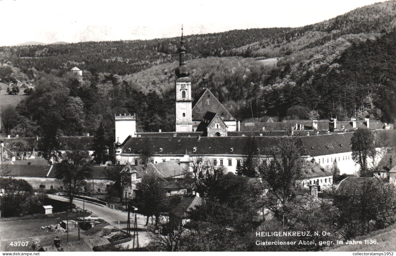 HEILIGENKREUZ, ARCHITECTURE, CHURCH, TOWER WITH CLOCK, AUSTRIA, POSTCARD - Heiligenkreuz