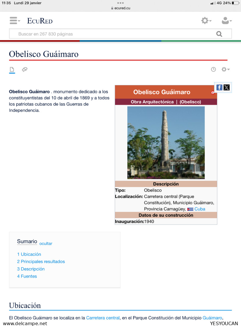 1940 „HABANA CUBA/COOPERE CONSTRUCCION OBELISCO EN GUAIMARO“ Rare On Franking Machine Cover (Obelisk Obelisque - Brieven En Documenten
