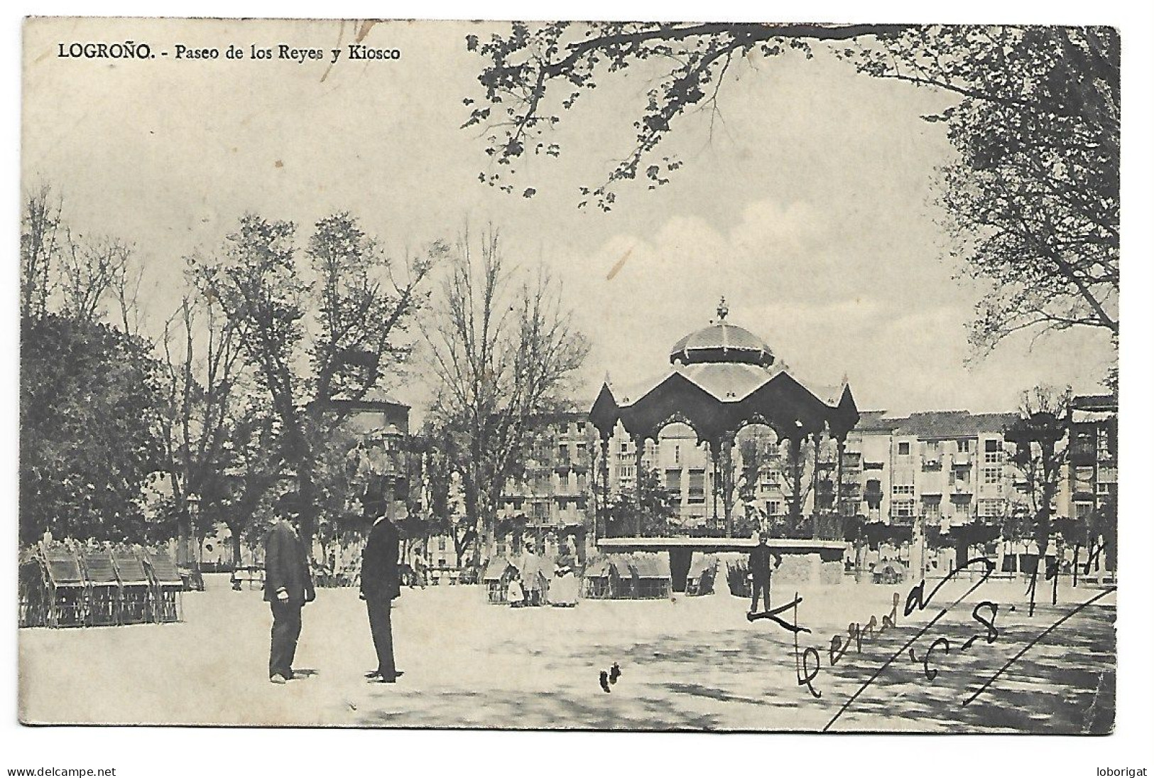 PASEO DE LOS REYES Y KIOSCO.-  LOGROÑO.- ( ESPAÑA ) - La Rioja (Logrono)