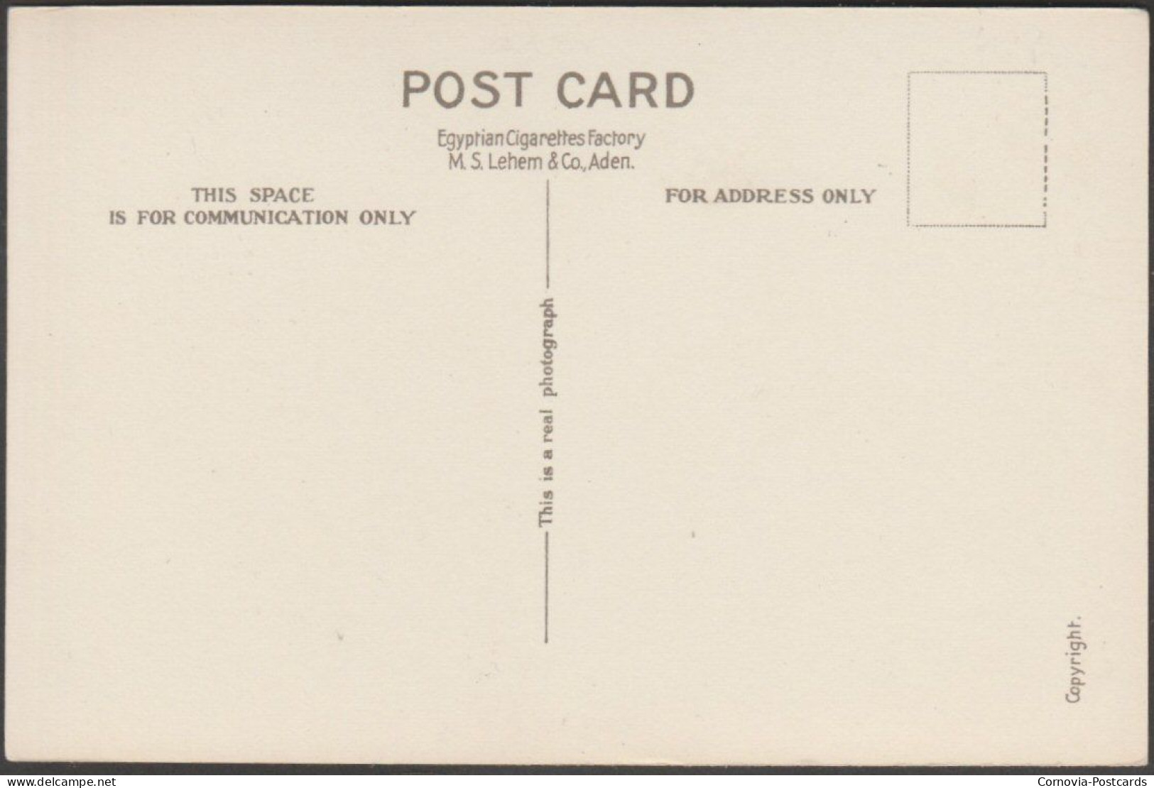 Post Office And Bay, Aden, C.1920 - MS Lehem RP Postcard - Jemen