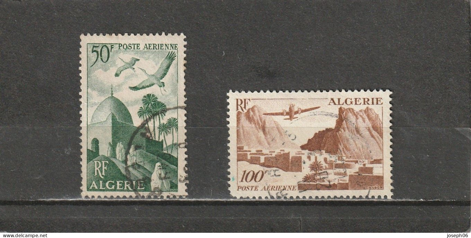 ALGERIE    1949-53  Poste Aérienne  N° 9  à  12  Incomplet  Oblitéré  9  10  Frais De Gestion Compris - Posta Aerea