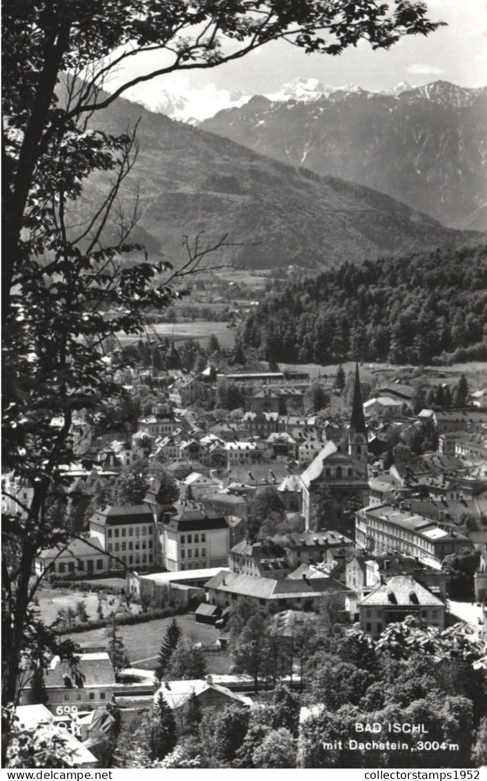 BAD ISCHL, ARCHITECTURE, DACHSTEIN MOUNTAIN, CHURCH, AUSTRIA, POSTCARD - Bad Ischl