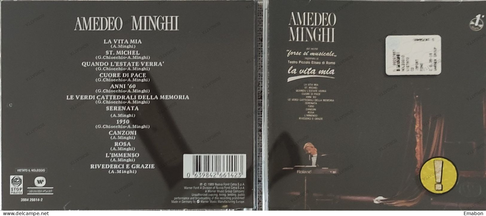 BORGATTA - ITALIANA  - Cd AMEDEO MINGHI - LA VITA MIA - NUOVA FONIT CETRA 1989 -  USATO In Buono Stato - Other - Italian Music