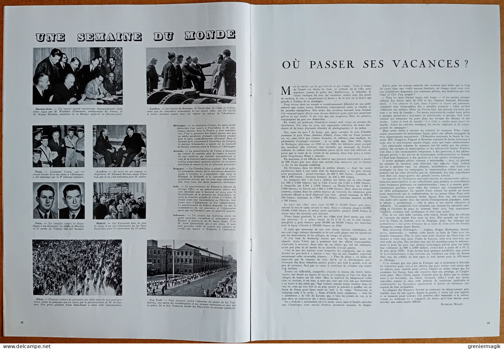 France Illustration N°93 12/07/1947 Hongrie Budapest/Ambassade Des Etats-Unis à Paris/Coëtquidan/Exposition Malfray - Testi Generali