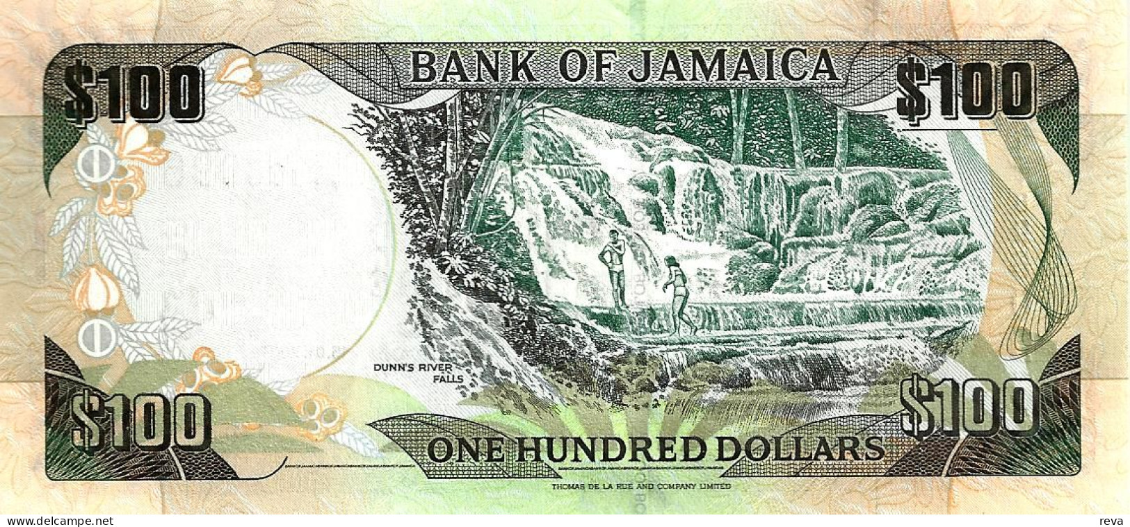 JAMAICA $100 BLACK MAN HEAD  FRONT WATERFALL BACK DATED 15-01-2011 P80 UNC READ DESCRIPTION !! - Jamaica