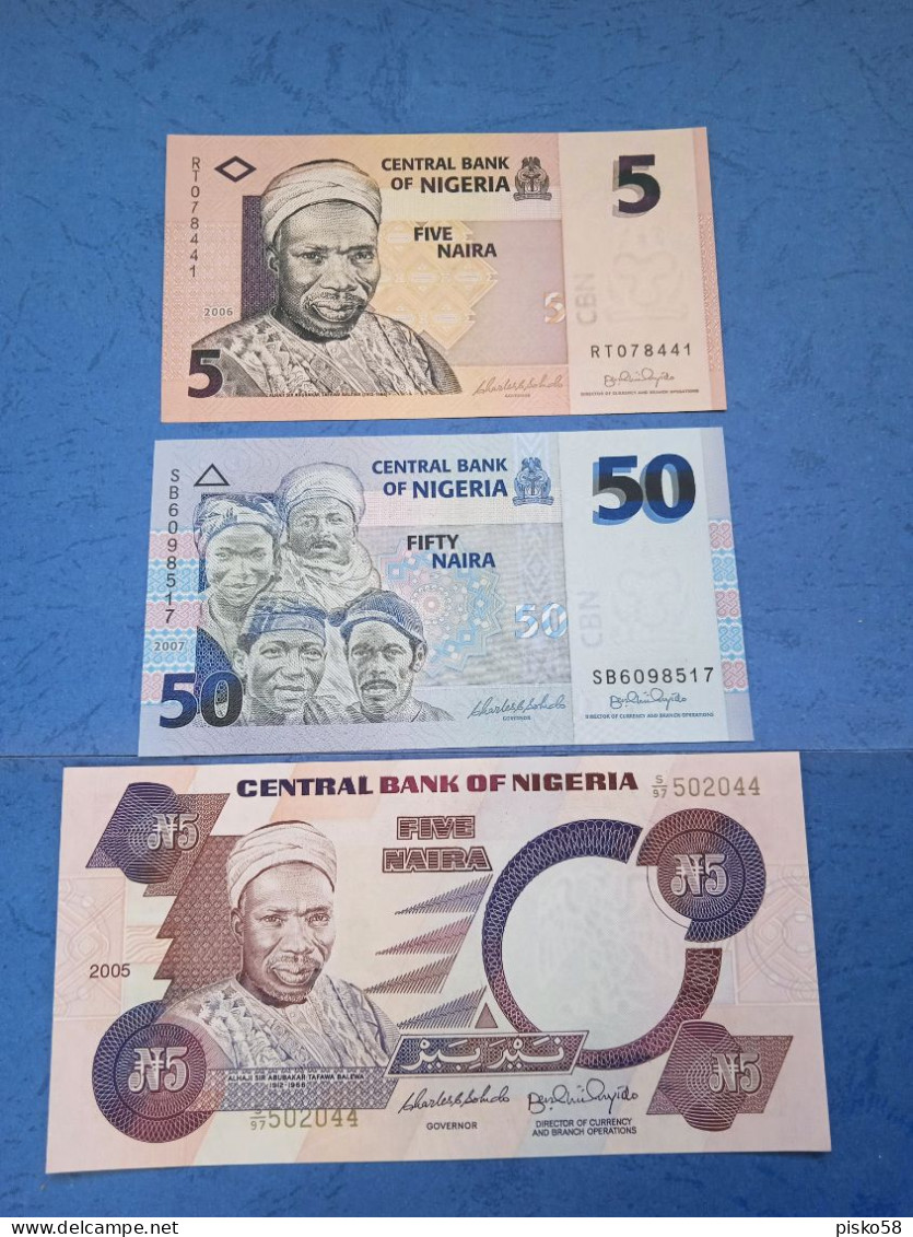 NIGERIA-LOTTO 3 BANCONOTE UNC - Nigeria