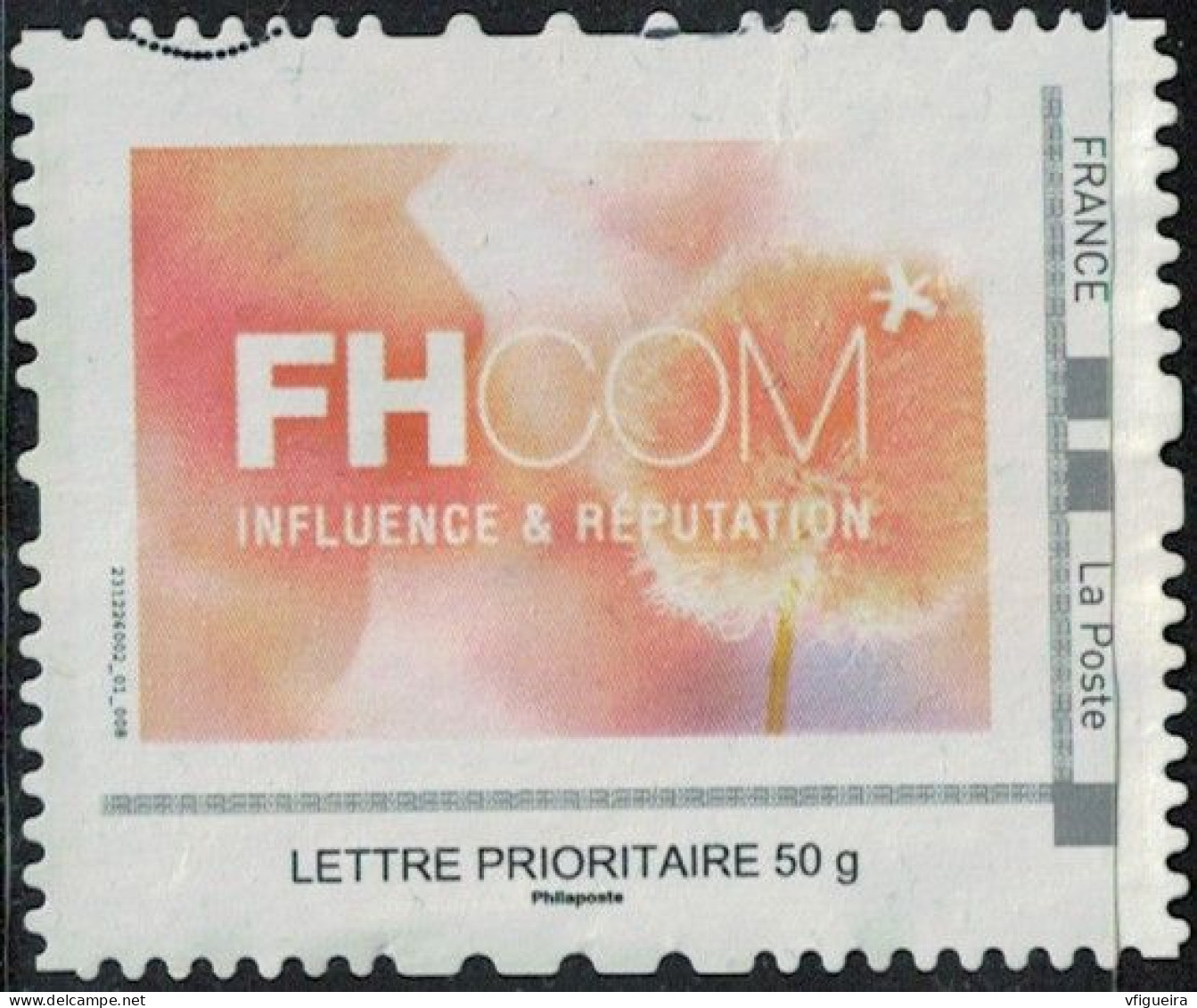 France Used Mon Timbre à Moi FHCOM Influence & Réputation Agence Conseil Communication - Unused Stamps