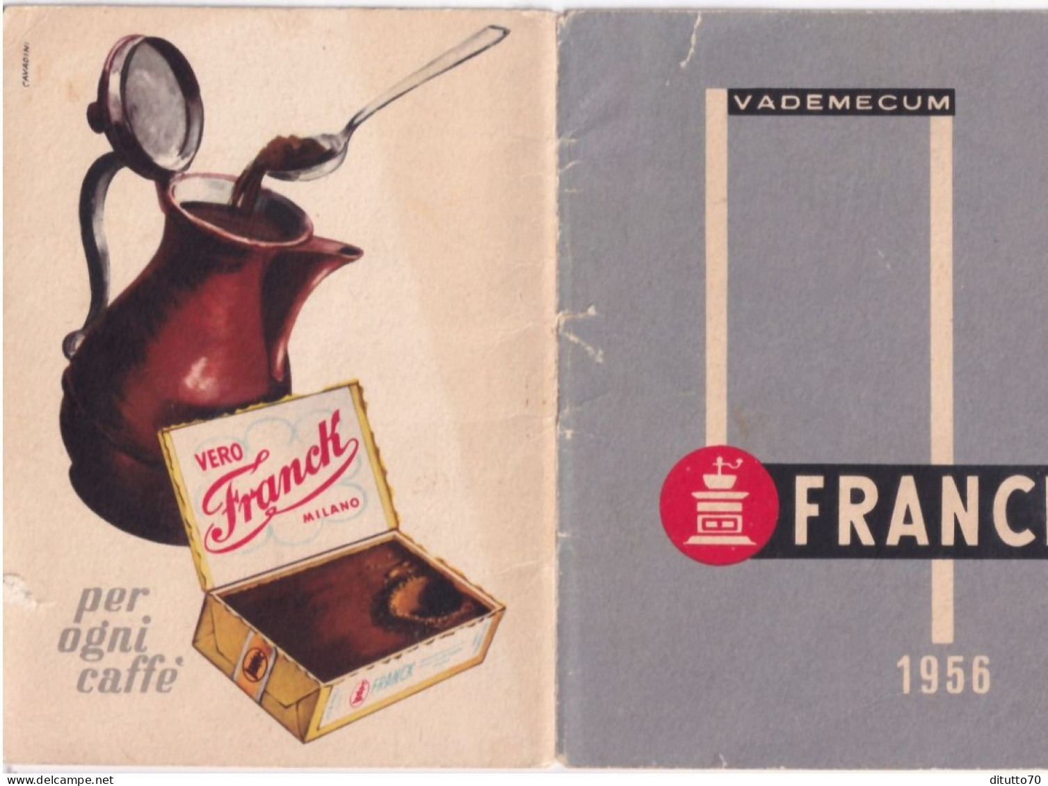 Calendarietto - Franck - Anno 1956 - Petit Format : 1941-60