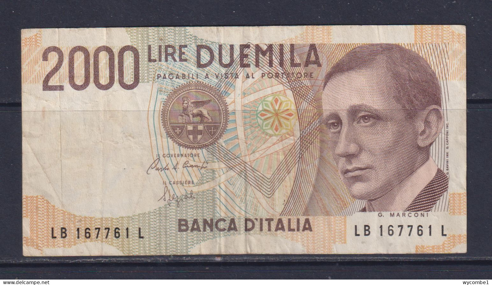 ITALY - 1990 2000 Lira Circulated Banknote - 2000 Liras