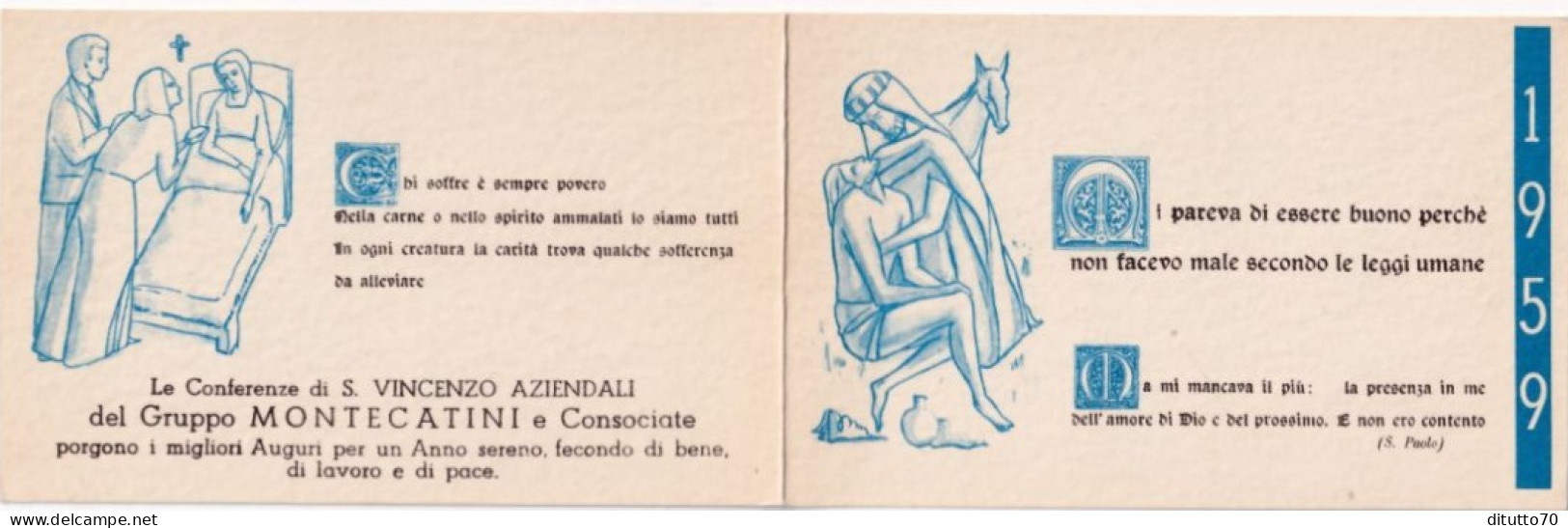 Calendarietto - Conferenze Di S.vincenzo Aziendali Del Gruppo Montecatni - Anno 1959 - Petit Format : 1941-60