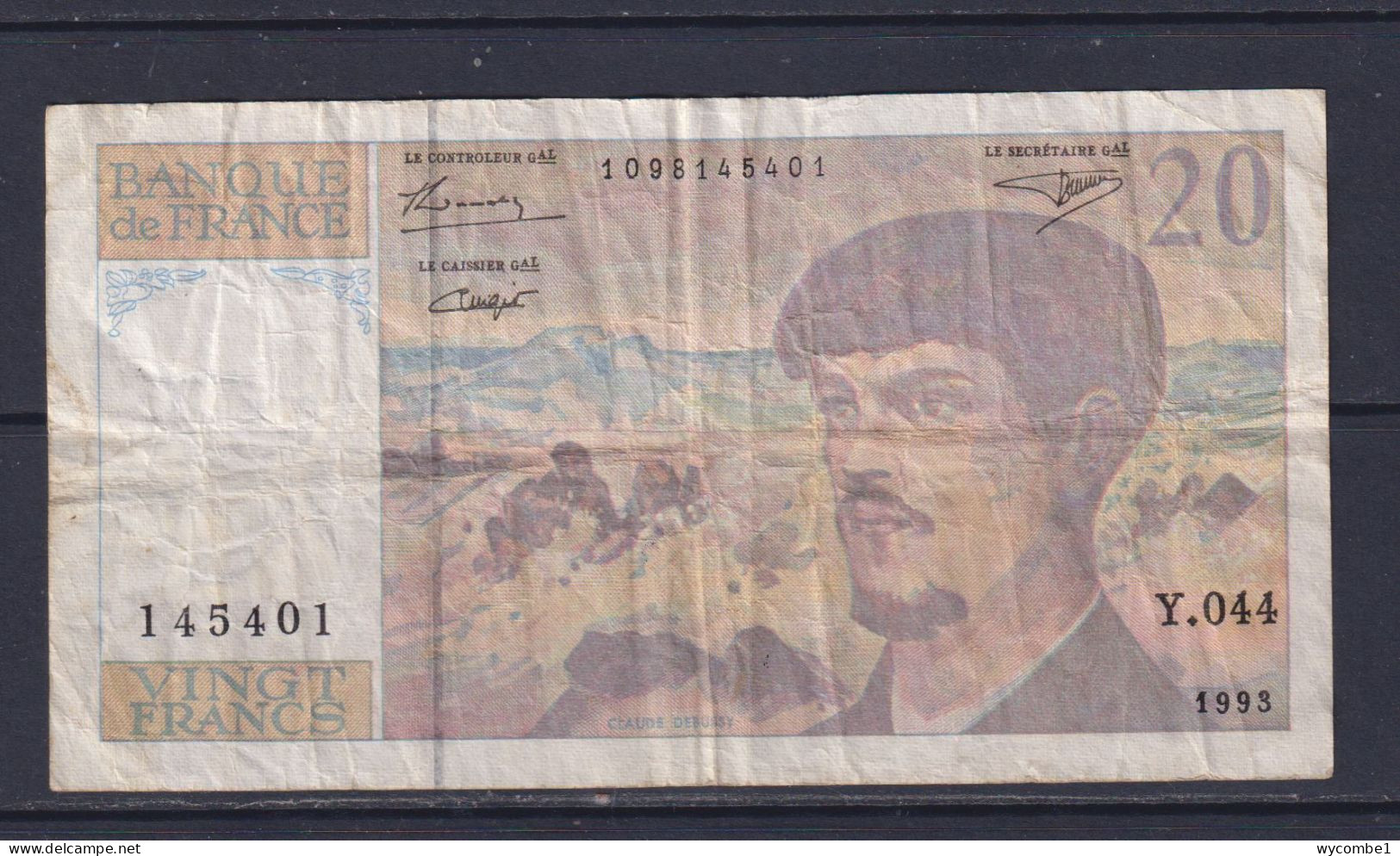 FRANCE - 1993 20 Francs Circulated Banknote - 20 F 1980-1997 ''Debussy''