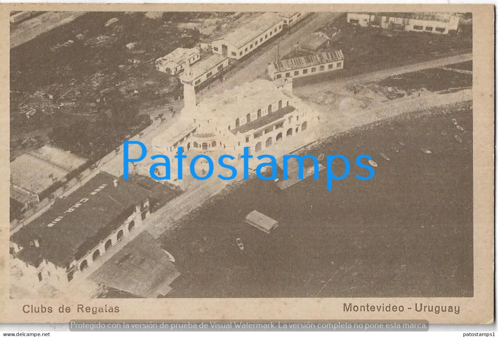 223221 URUGUAY MONTEVIDEO CLUB DE REGATAS VIEW AERIAL POSTAL POSTCARD - Uruguay