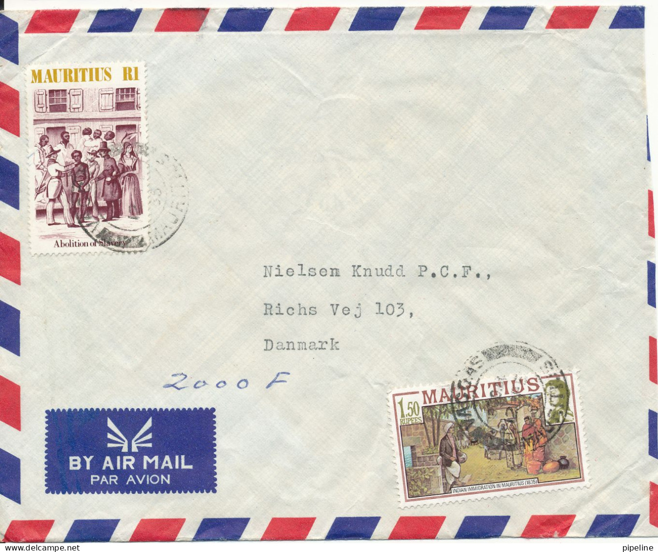 Mauritius Air Mail Cover Sent To Denmark 1985 - Maurice (1968-...)
