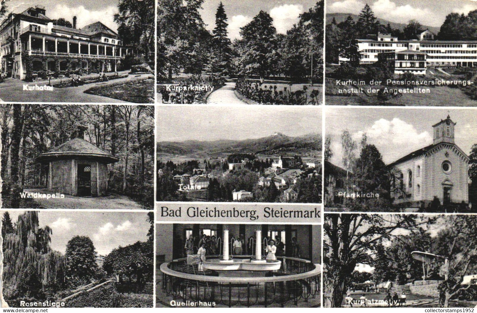 BAD GLEICHENBERG, STYRIA, MULTIPLE VIEWS, ARCHITECTURE, HOTEL, SPA, PARK, CHURCH, AUSTRIA, POSTCARD - Bad Gleichenberg