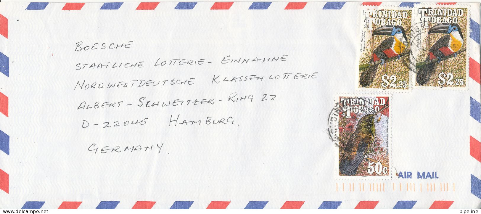 Trinidad & Tobago Air Mail Cover Sent To Germany BIRD Stamps - Trinidad En Tobago (1962-...)