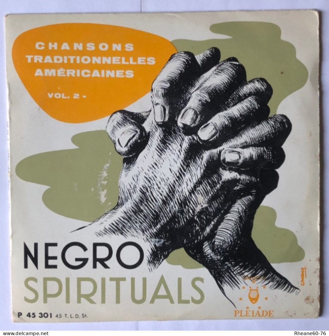 Pléiade - 45T EP - P45301 - Chansons Traditionnelles Américaines Volume 2 - Negro Spirituals - Formats Spéciaux