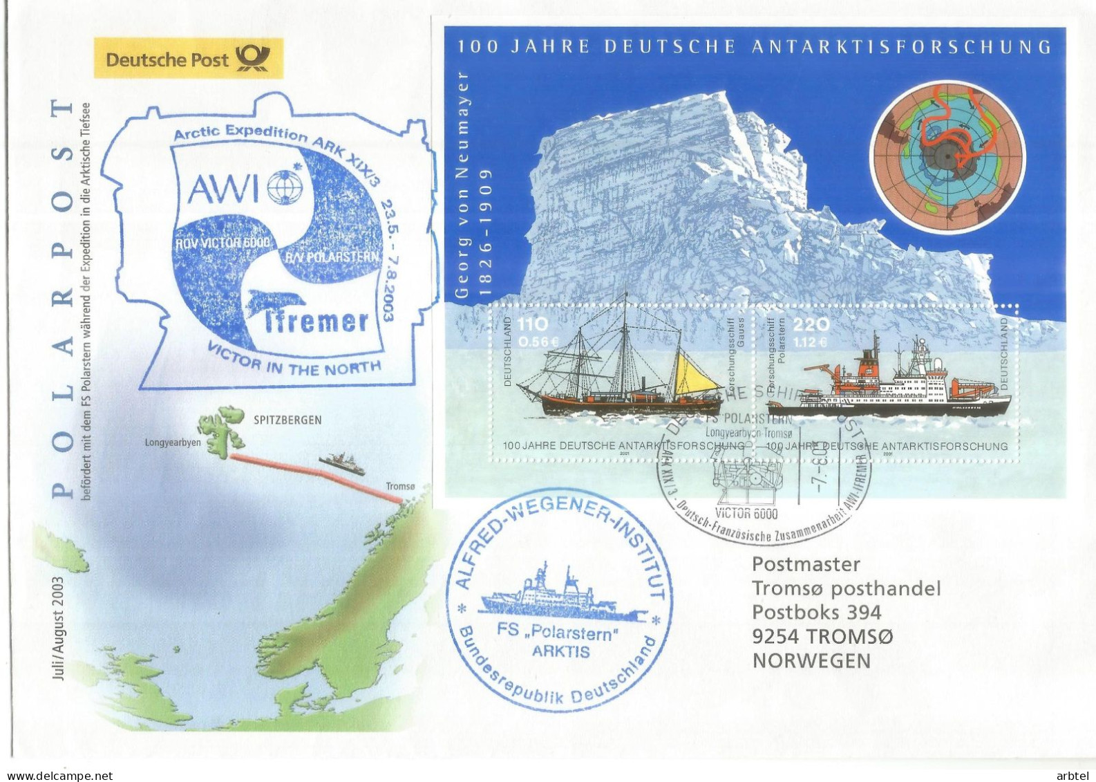 ALEMANIA A TROMSO ANTARTIDA ARTICO ARCTIC EXPEDITION ANTARCTIC BUQUE POLARSTERN - Arctische Expedities