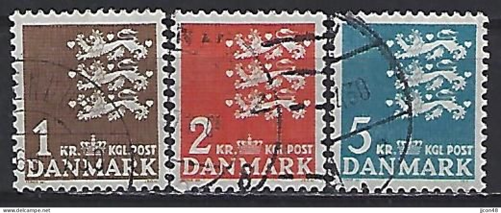 Denmark 1946  3 Lions (o) Mi.289y-291y - Gebraucht