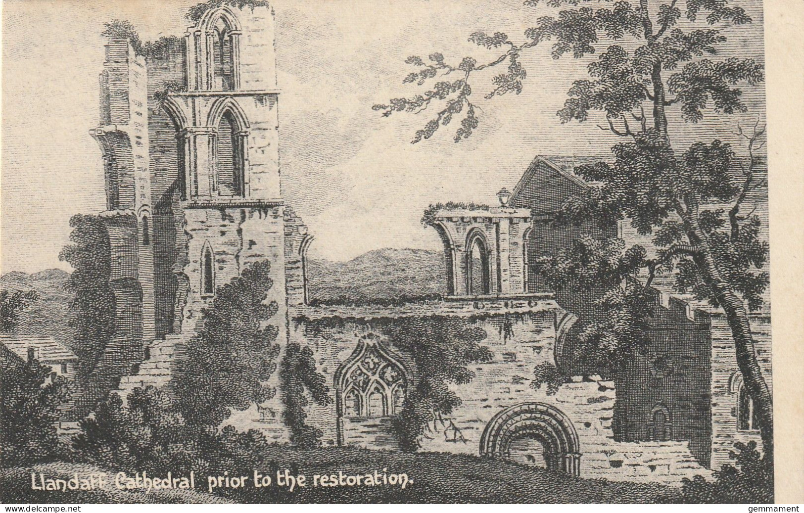 LLANDAFF CATHEDRAL PRIOR TO THE RESTORATION - Glamorgan